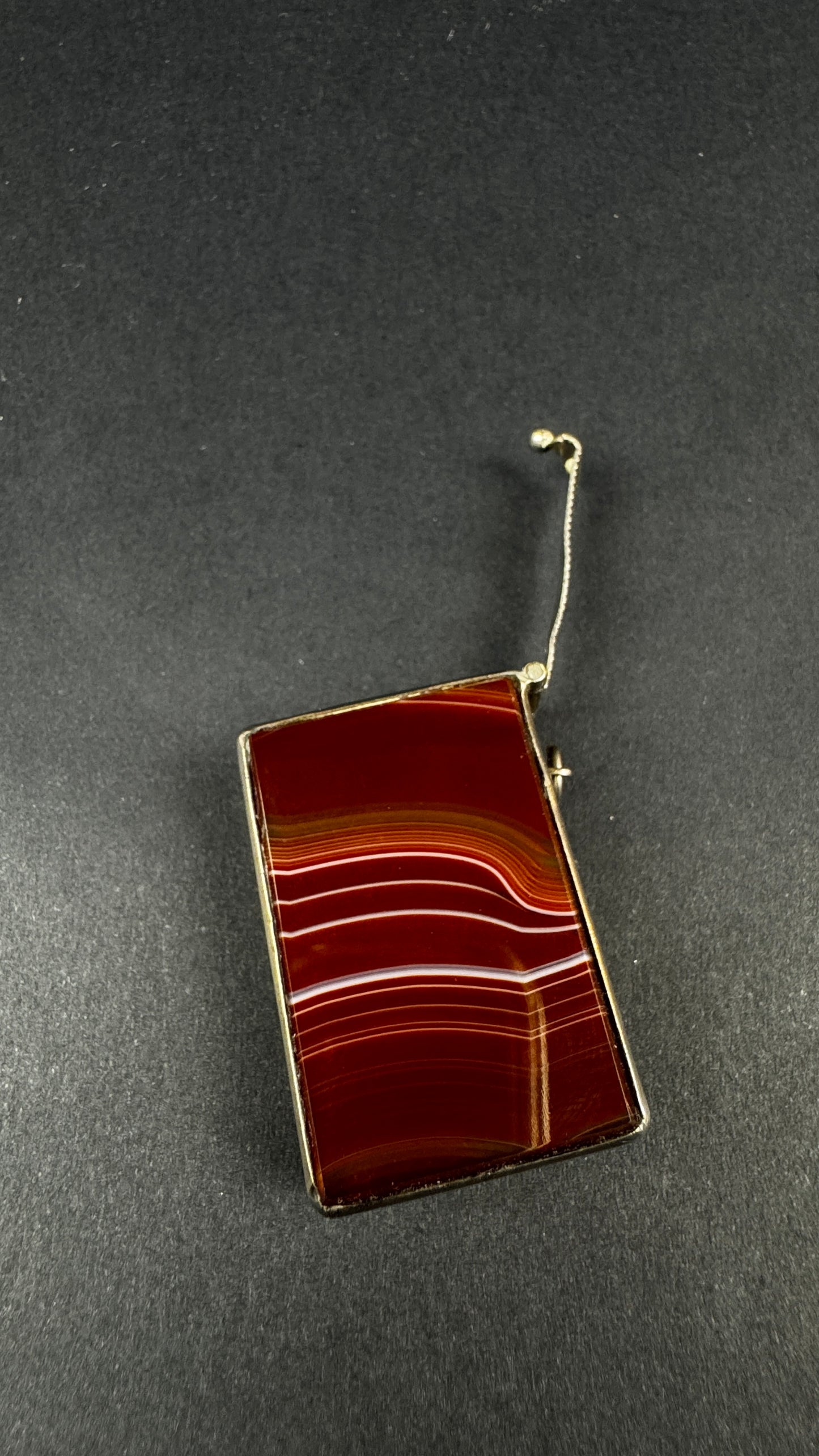 Pyrogène en agate et cuivre argenté