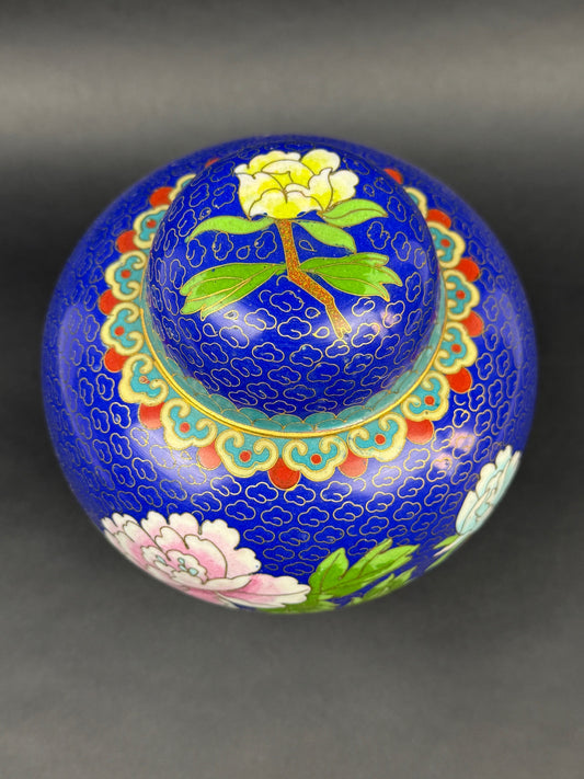 Pot à gingembre en émail cloisonné