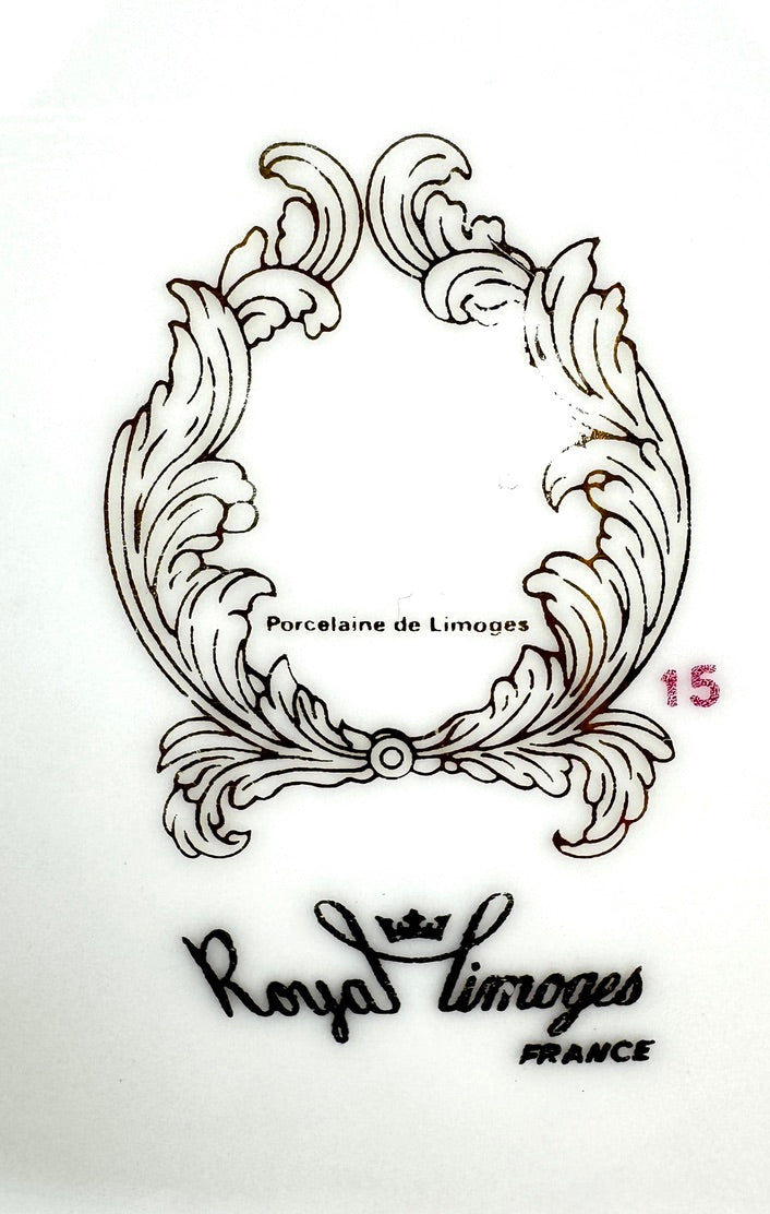 Ravier en porcelaine de Limoges Geneviève Lethu – Décor “Cipango”, 1991