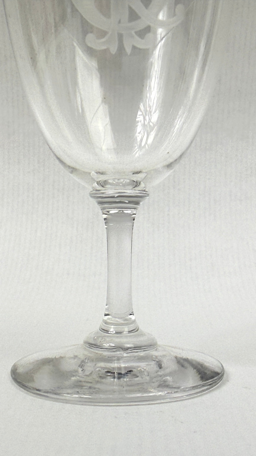 Verres à porto du service FQ, détail