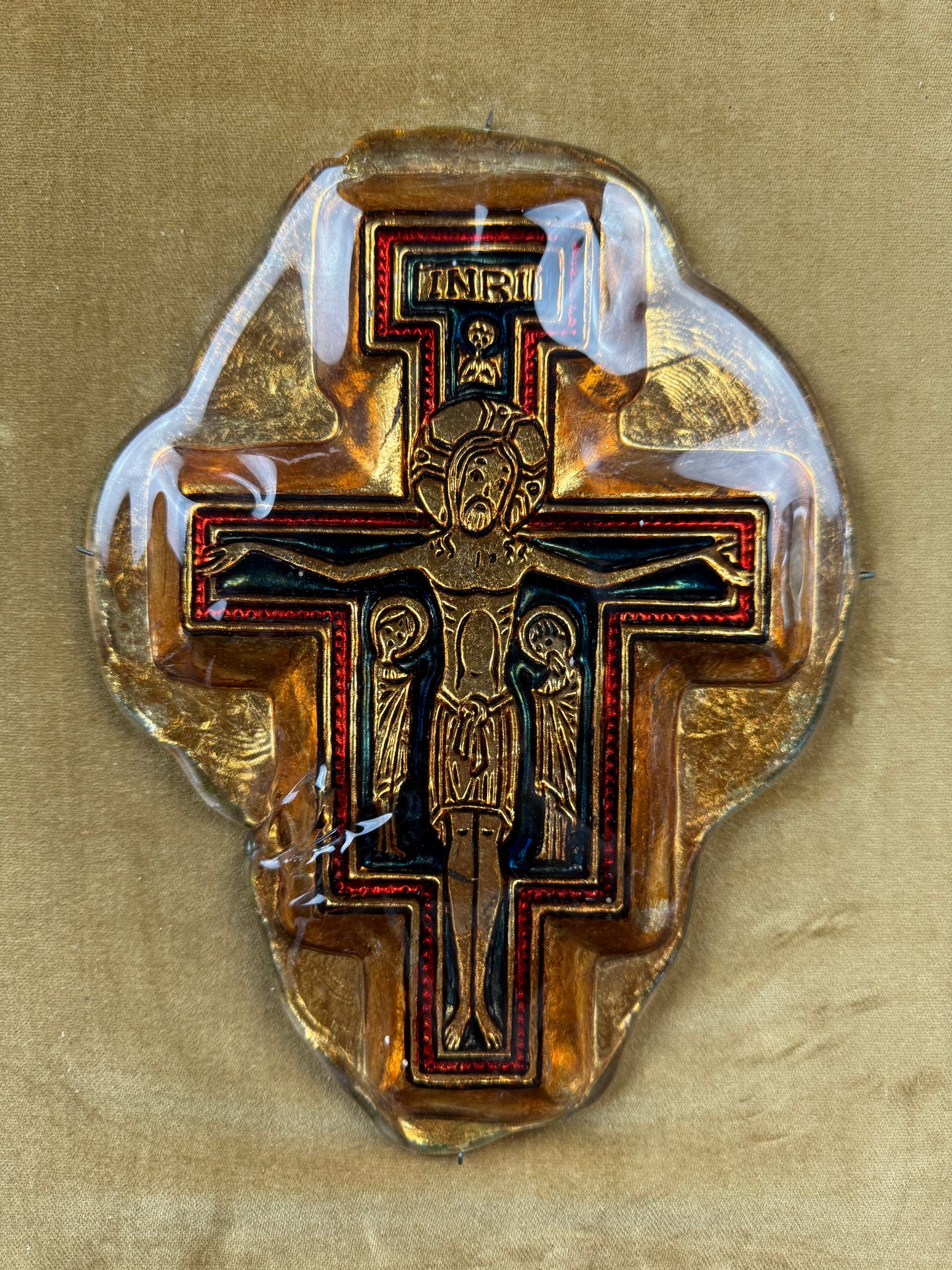 plaque en verre de Murano, Christ Roman