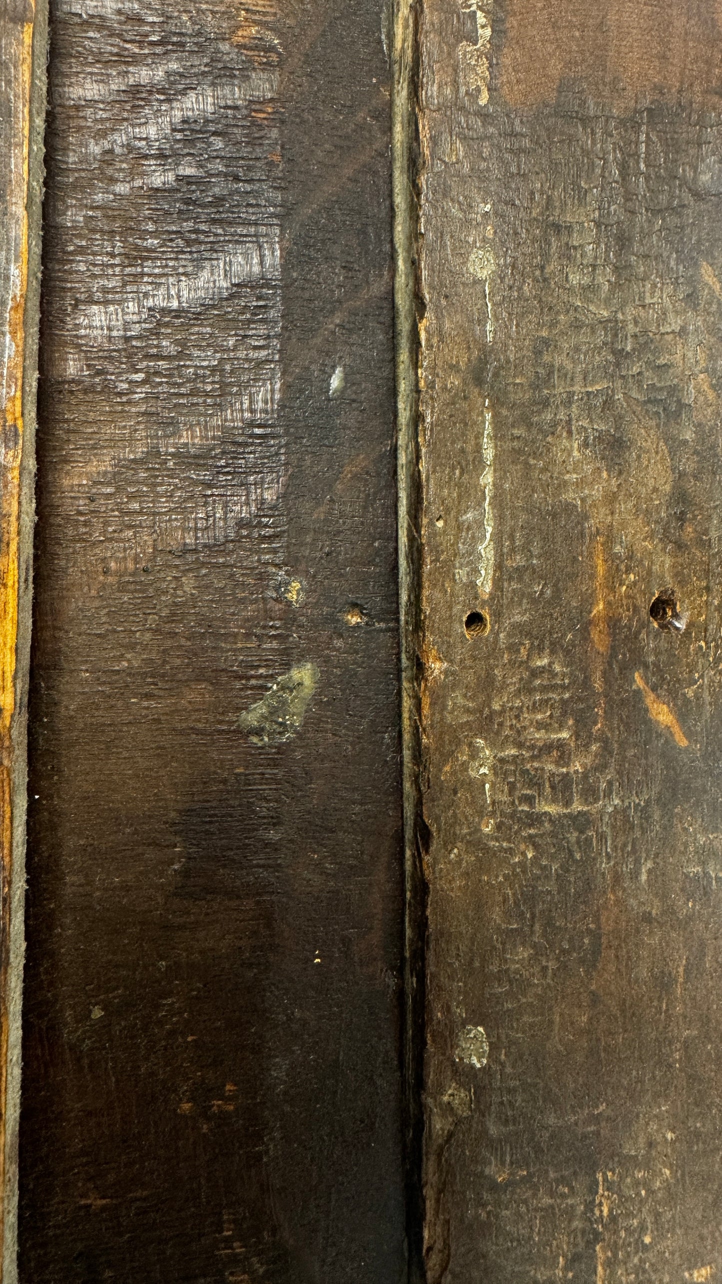 Vierge à l'Enfant Jésus, huile sur panneau de bois 17ème