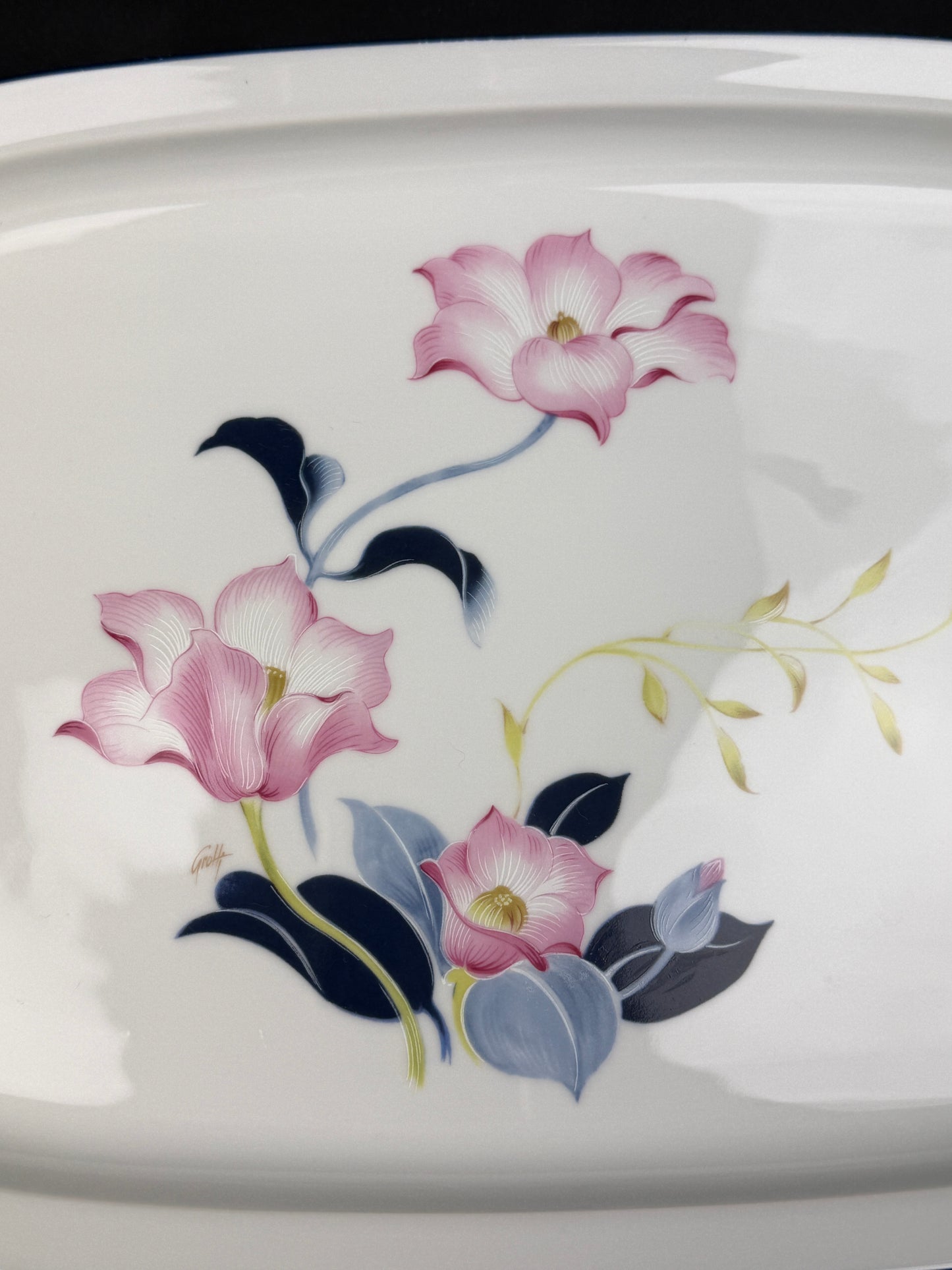Haviland Limoges, grand plat de service modèle Tulipes
