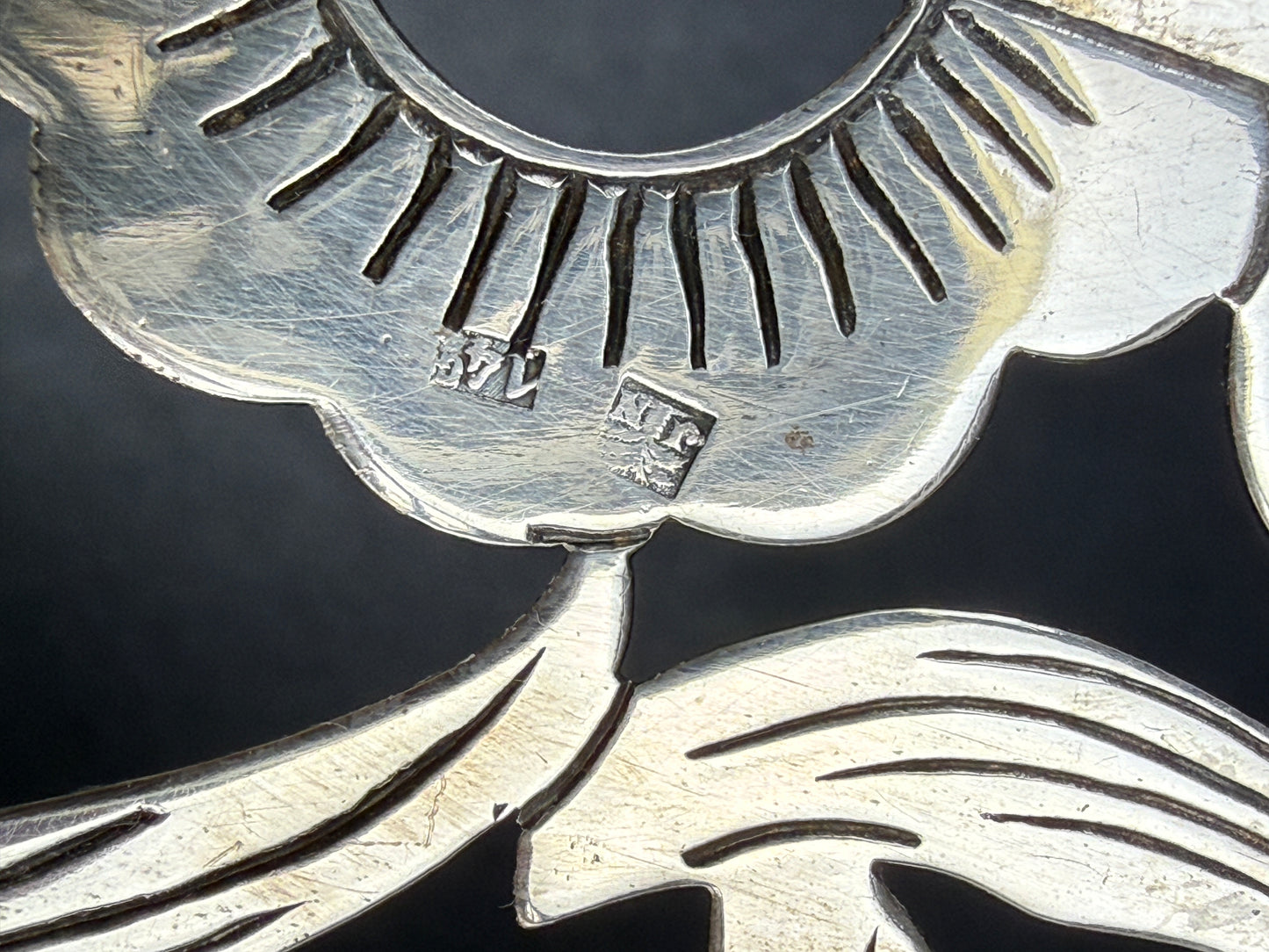 Compotier, coupe à fruits en métal argenté art nouveau