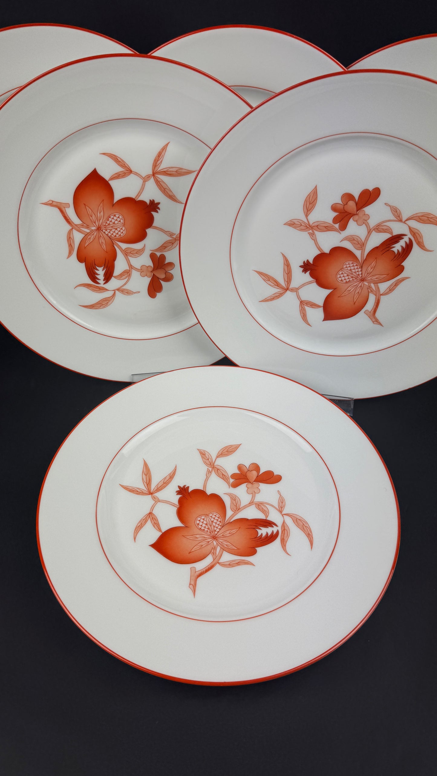 Haviland Limoges Service de 6 assiettes plates, modèle Sou-Tcheou