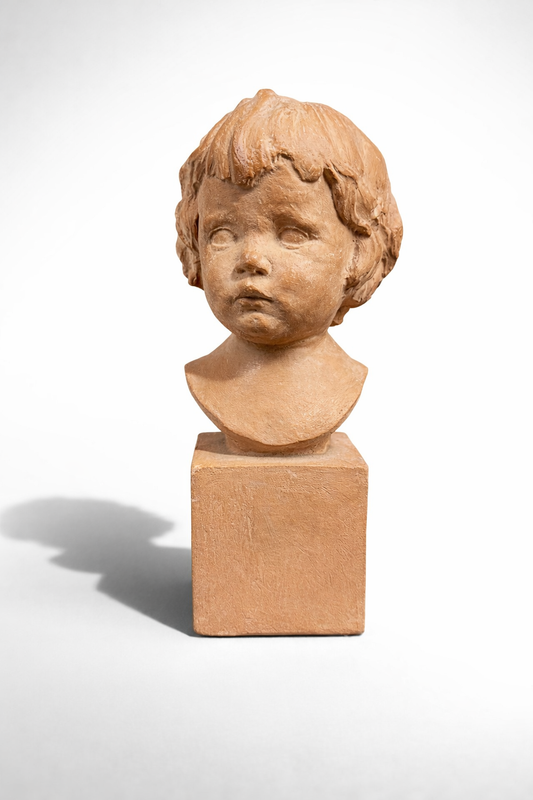 Buste enfant terre cuite Cocry Editions Martel XXe siecle