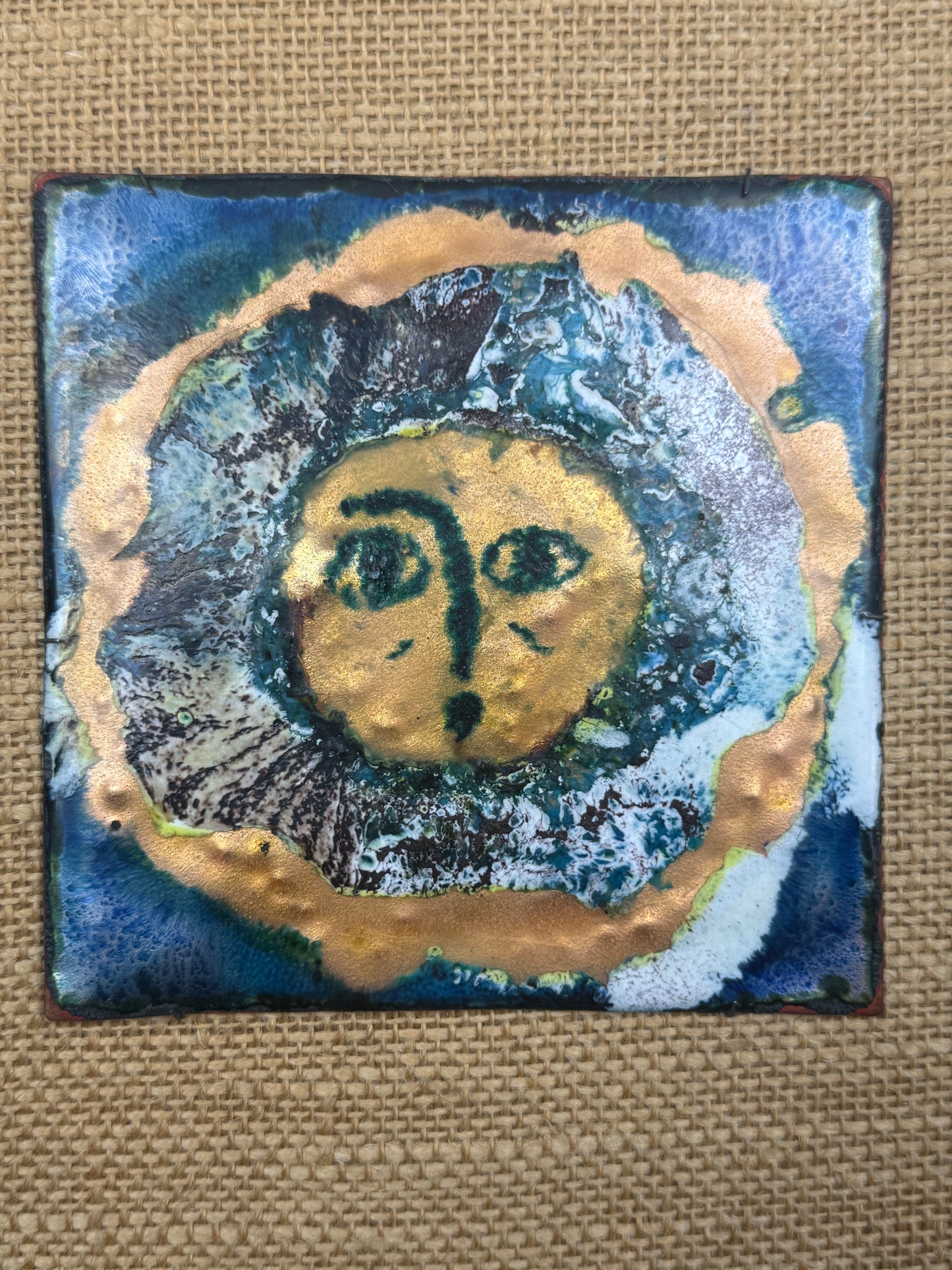 Bernadette Lépinois, émail sur cuivre, Soleil c. 70