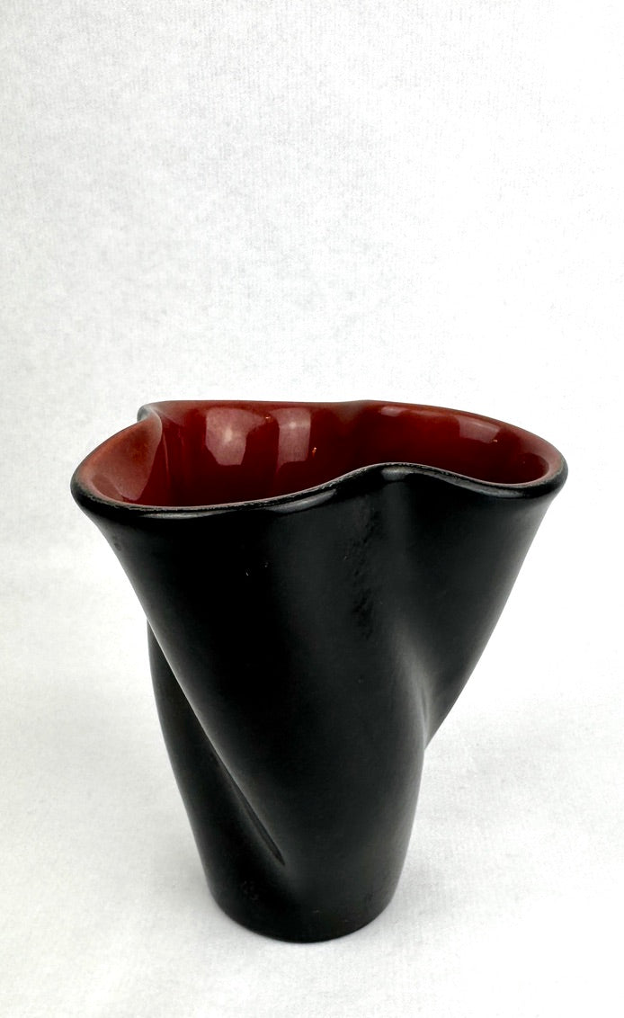 Vase torsadé moderniste Fernand Elchinger, France, années 1950