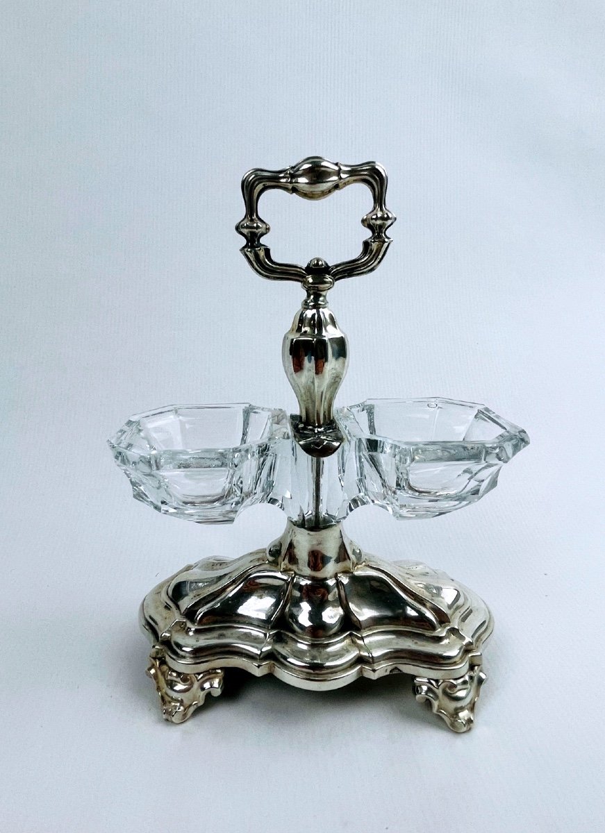 Alphonse Debain — Saleron en cristal et argent massif — photo 1