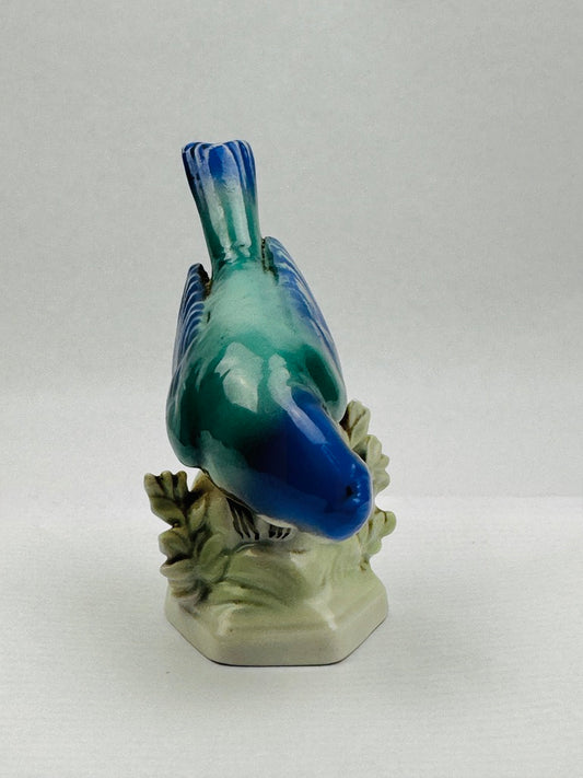 Mésange bleue en porcelaine – Wallendorf, Allemagne, vers 1950