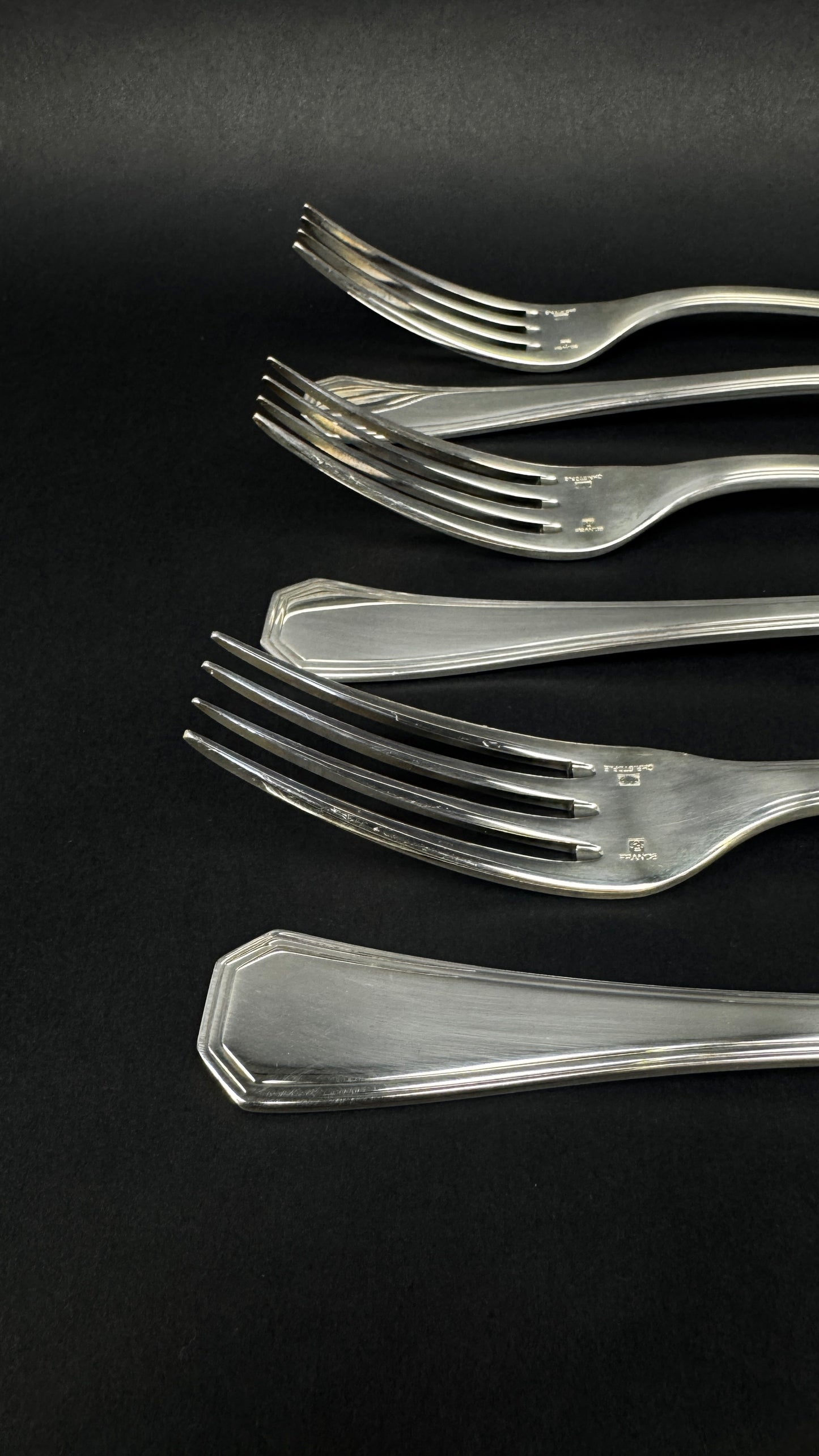 6 fourchettes de table Christofle America metal argente
