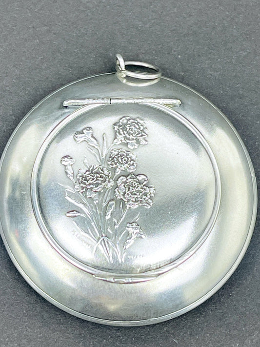 Poudrier, boîte à pilules en argent massif, Art nouveau — photo 2