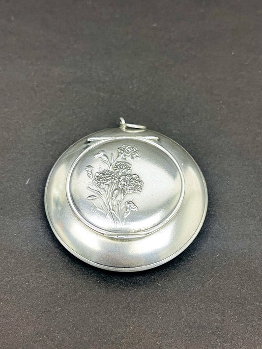 Poudrier, boîte à pilules en argent massif, Art nouveau — photo 1