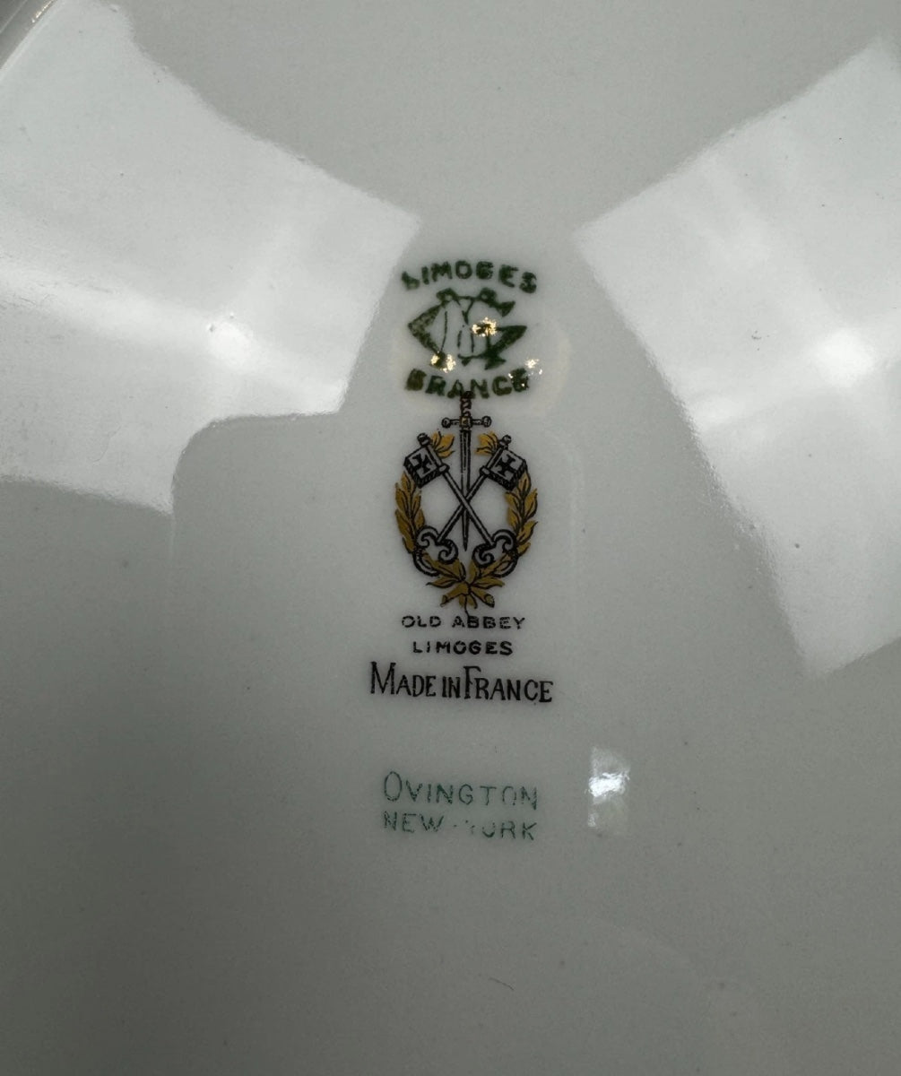 Old Abbey Limoges — Assiette plate, décor or incrusté à rinceaux — photo 5