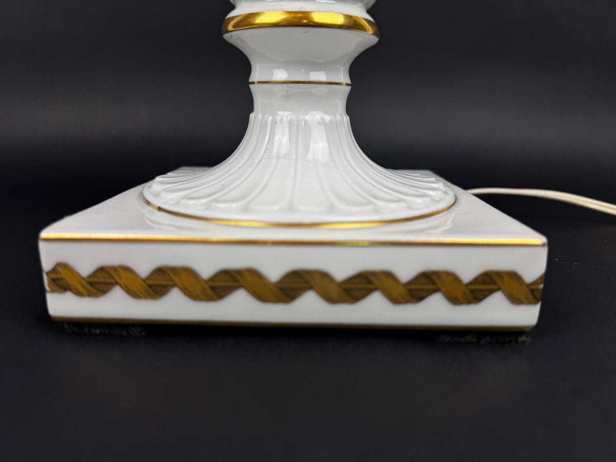 Raynaud Limoges — Pied de lampe en porcelaine, oiseaux de Paradis — photo 9