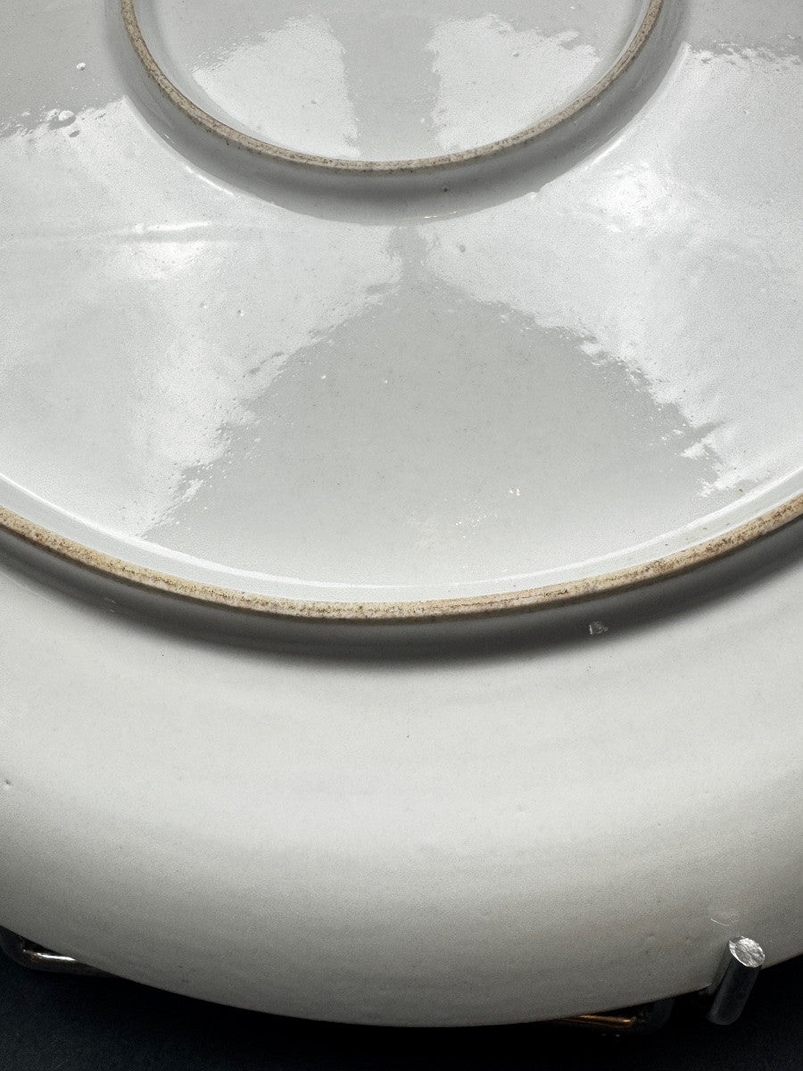 Large plat en porcelaine de Limoges, oiseaux branchés — photo 6