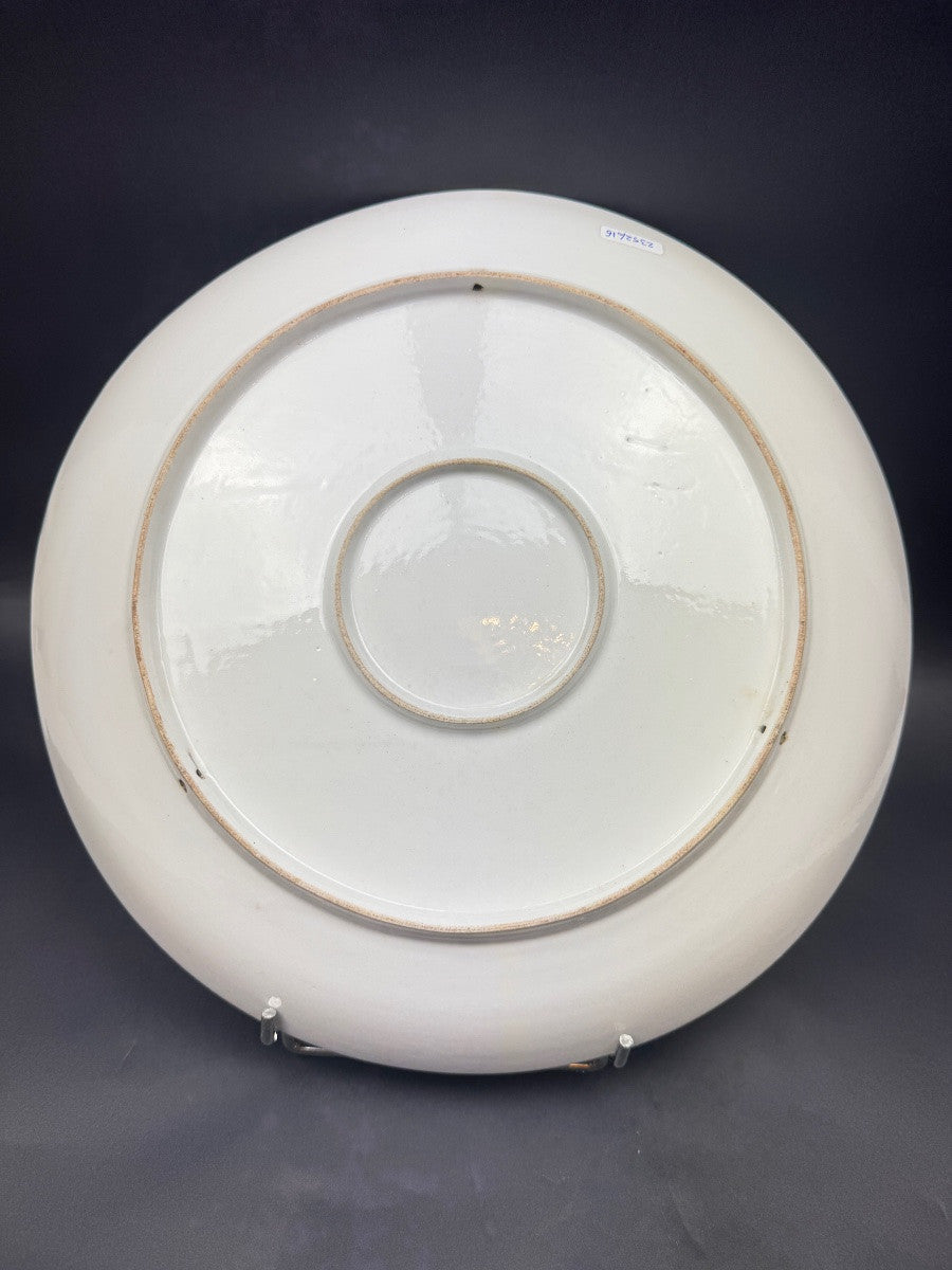 Large plat en porcelaine de Limoges, oiseaux branchés — photo 7