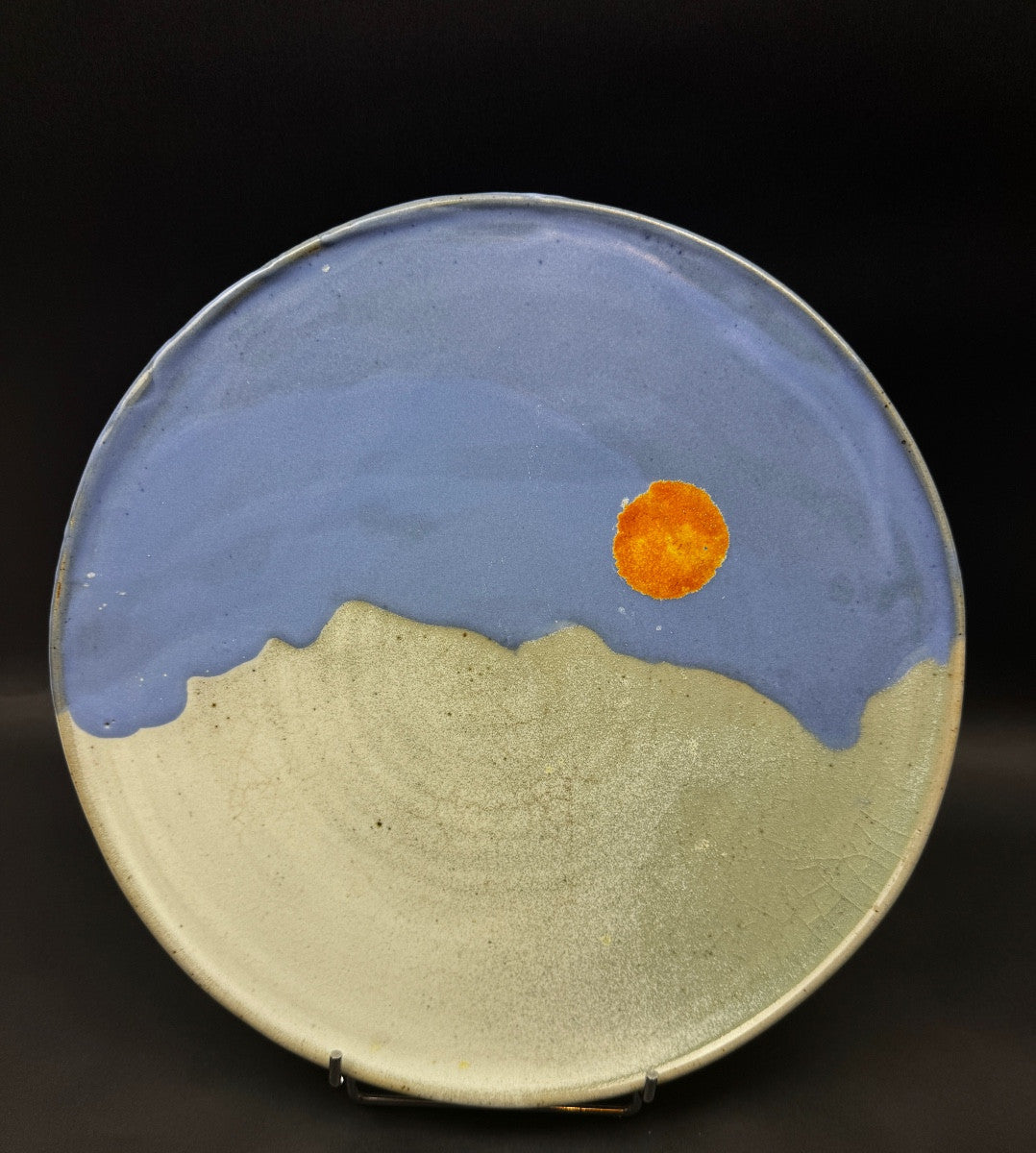 Large plat en céramique Vallauris, décor moderniste — photo 1
