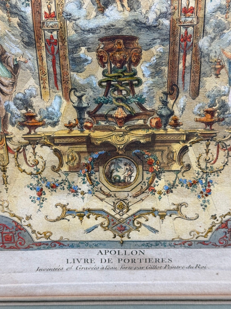 Claude Gillot — Livre de portières, la figure d'Apollon, c. 1737 — photo 3