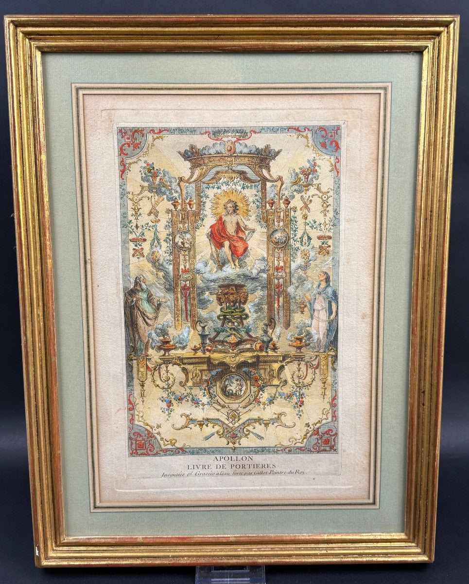 Claude Gillot — Livre de portières, la figure d'Apollon, c. 1737 — photo 1