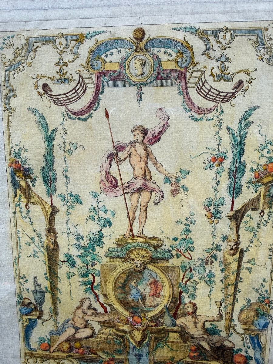 Claude Gillot — Livre de portières, la figure de Bacchus, c. 1737 — photo 2