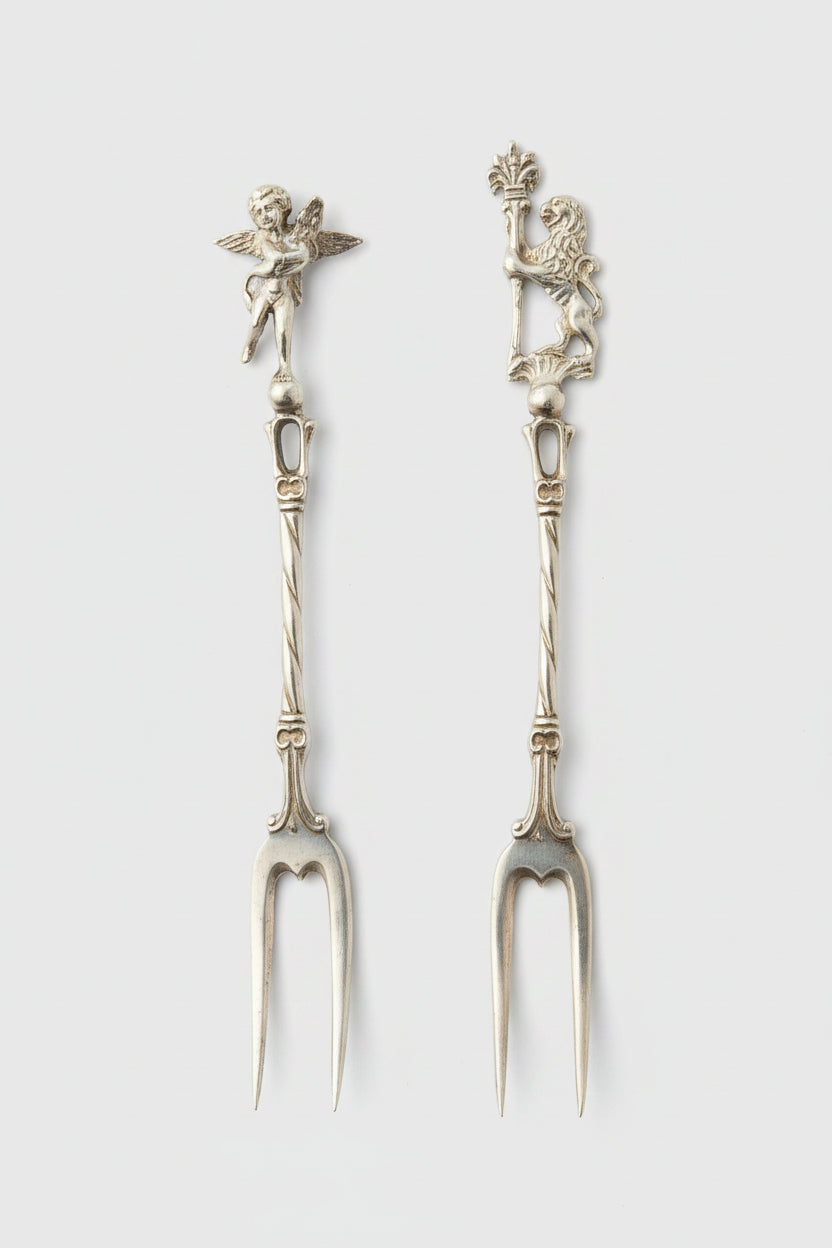 Quatre piques et un tartineur en argent 800, Italie — photo 2