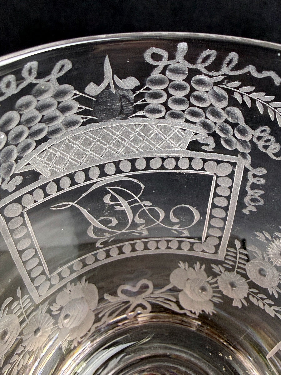 Verre en cristal gravé, souvenir du Sunderland Bridge, c. 1850 — photo 7