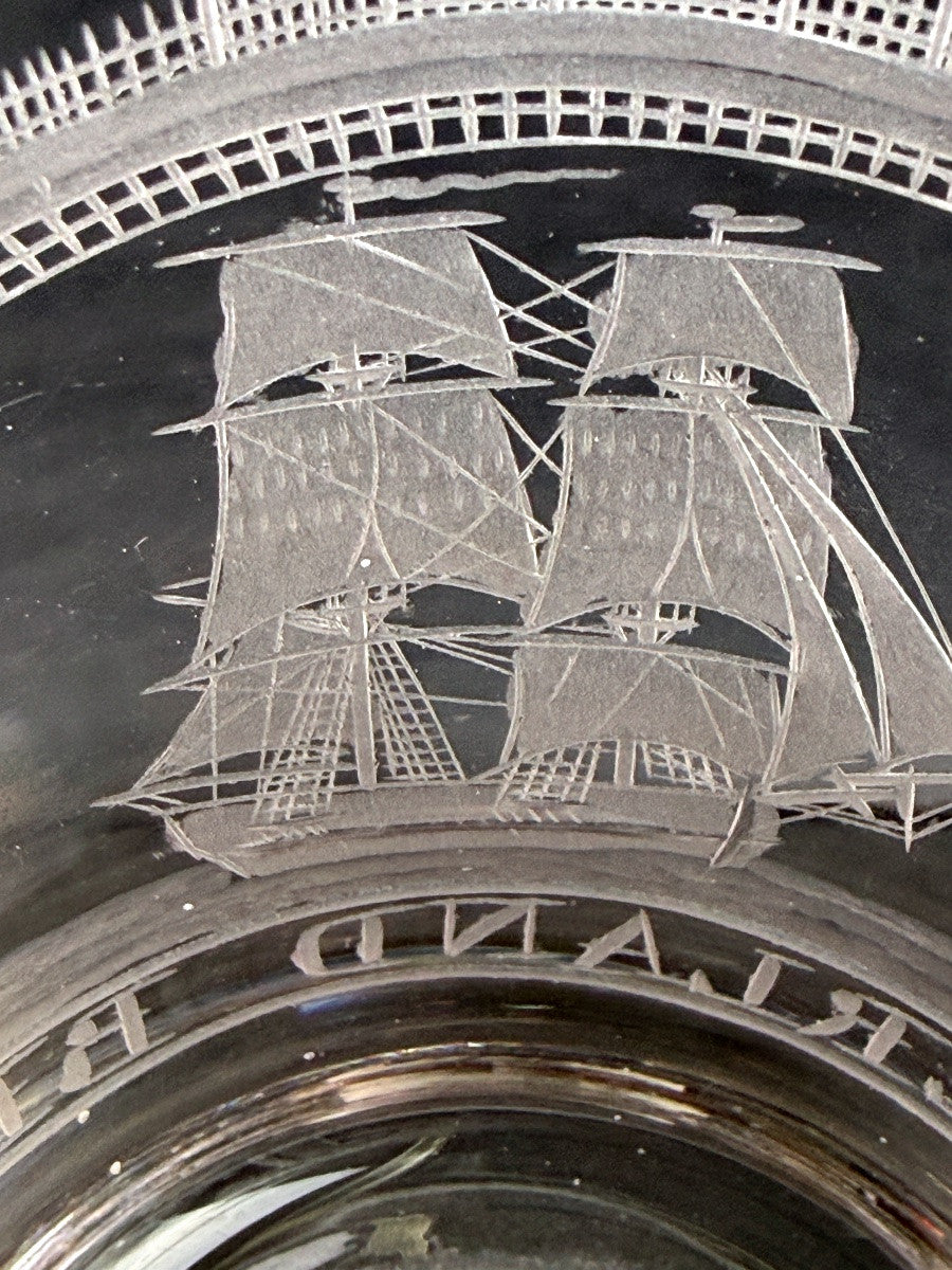Verre en cristal gravé, souvenir du Sunderland Bridge, c. 1850 — photo 9