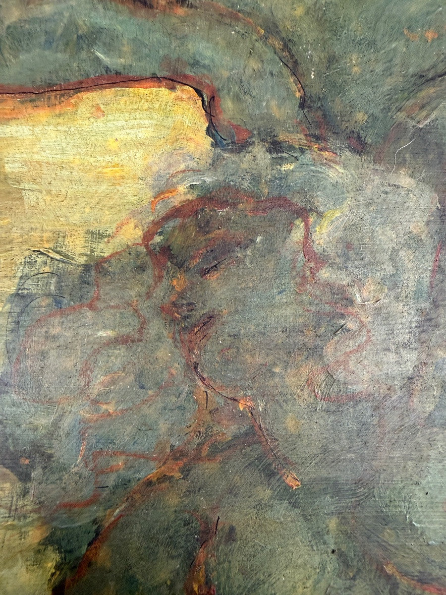 Burdick — Huile sur carton, étude de nus féminins — photo 8