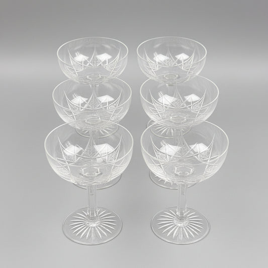 Baccarat, service Epron, suite de 6 coupes à champagne, lot n°2