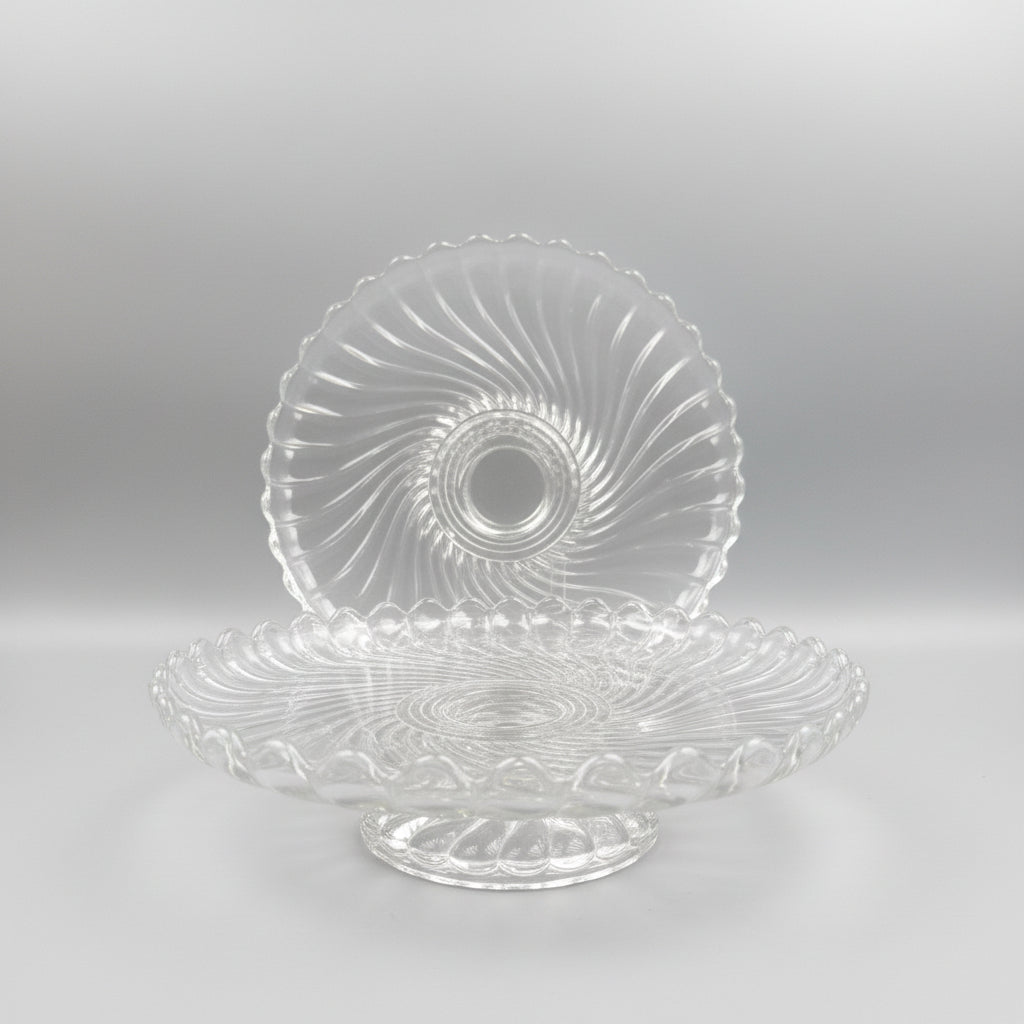Baccarat, paire de compotiers, coupes à fruits modèle Bambou
