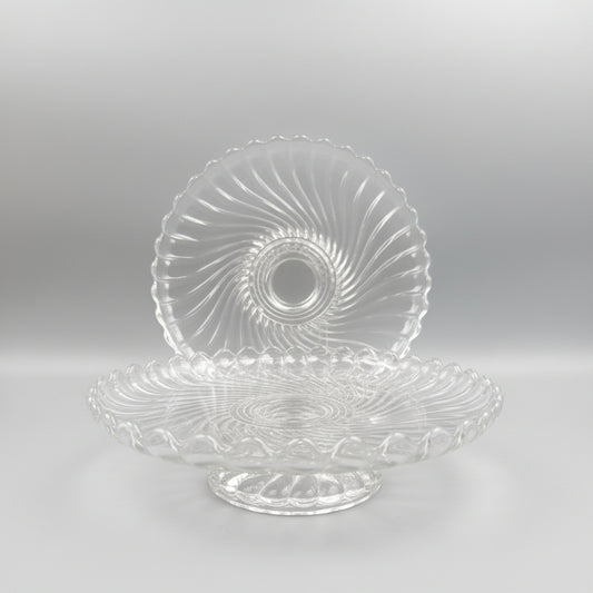 Baccarat, paire de compotiers, coupes à fruits modèle Bambou