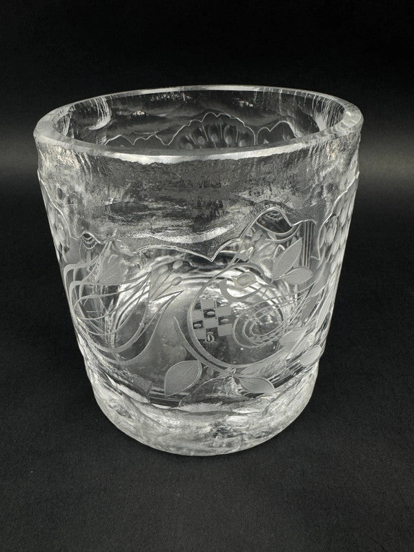 Vase en cristal signé Bjorn Wiinblad pour Rosenthal, édition limitée numérotée 63/100