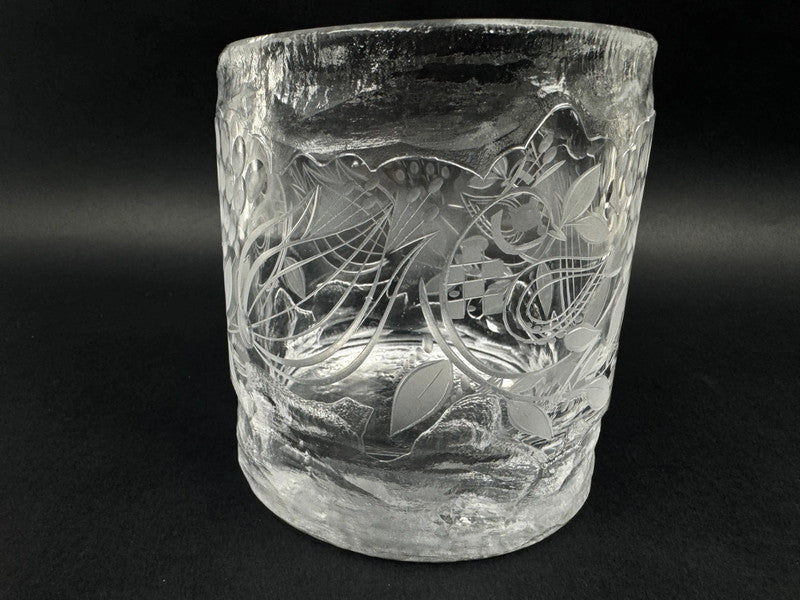Vase en cristal signé Bjorn Wiinblad pour Rosenthal, édition limitée numérotée 63/100