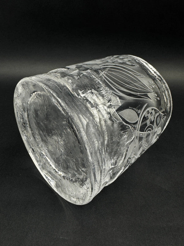 Vase en cristal signé Bjorn Wiinblad pour Rosenthal, édition limitée numérotée 63/100