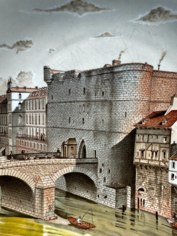 4 assiettes décoratives Porcelaine de Paris “Paris à travers les âges”