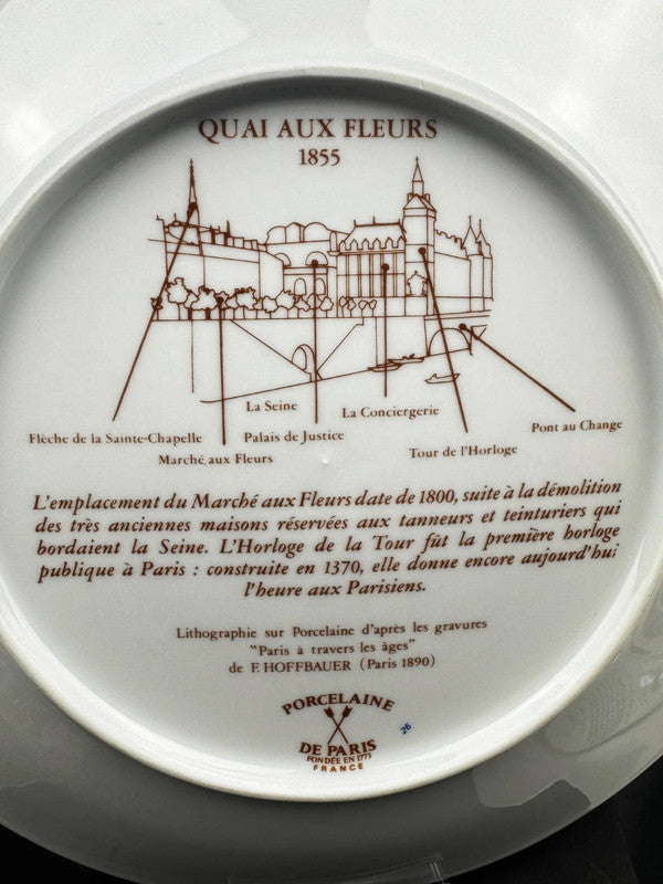 4 assiettes décoratives Porcelaine de Paris “Paris à travers les âges”