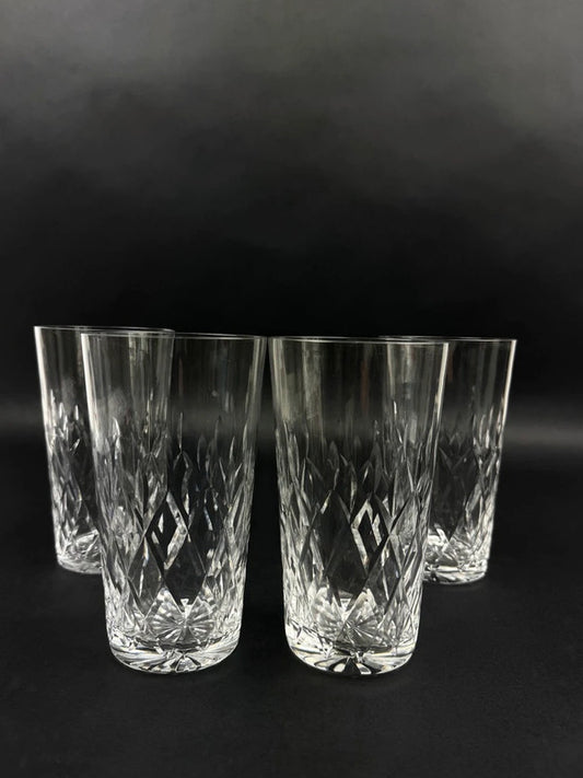 Lot de 4 gobelets à eau en cristal de Lorraine, 14,5 cm