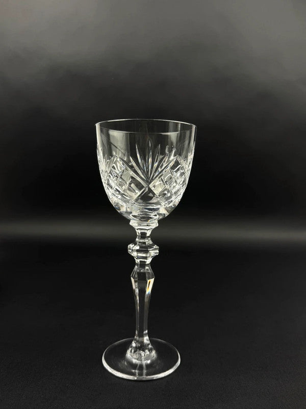 4 verres à vin en cristal taillé – Artisanat de Lorraine