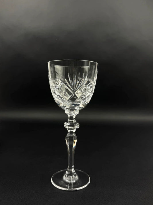 4 verres à vin en cristal taillé – Artisanat de Lorraine