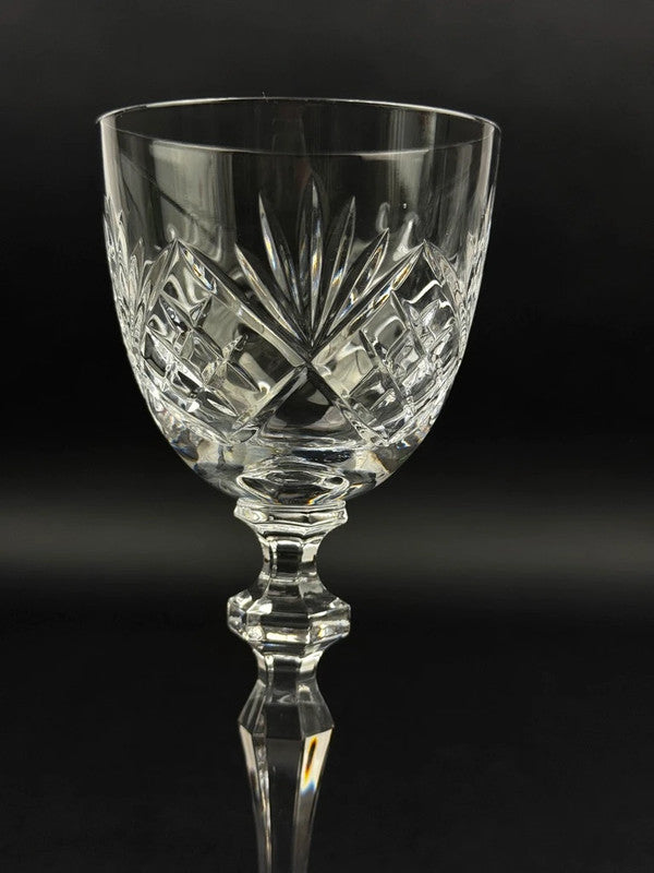 4 verres à vin en cristal taillé – Artisanat de Lorraine