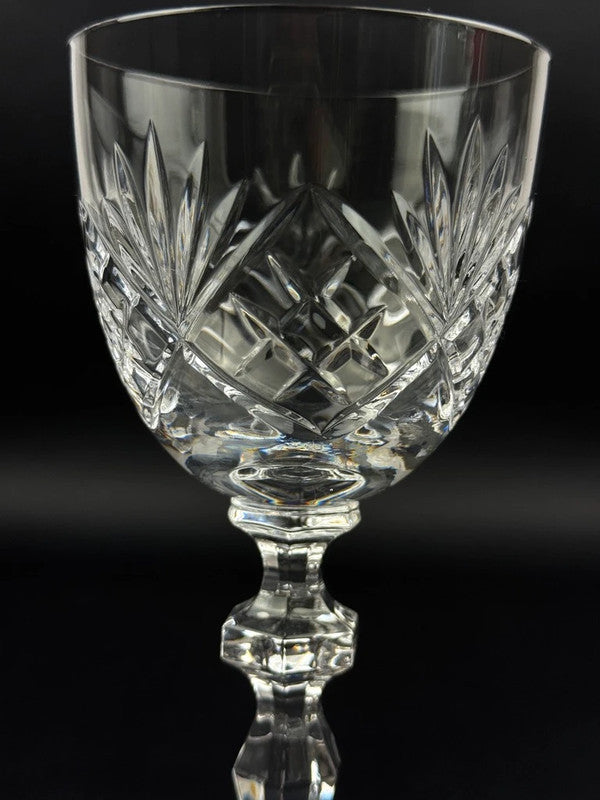 4 verres à vin en cristal taillé – Artisanat de Lorraine