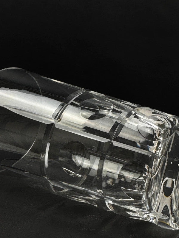 4 verres à eau en cristal de Sèvres 14,5 cm modèle taillé à facettes et pastilles