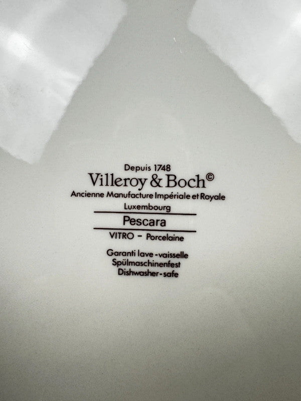 Villeroy & Boch Pescara Service porcelaine poissons bleus 6 assiettes + plat