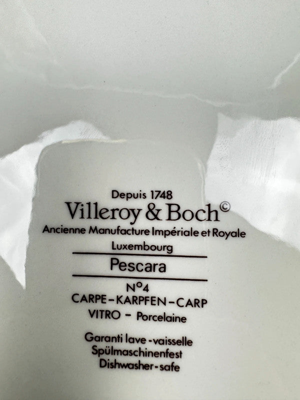 Villeroy & Boch Pescara Service porcelaine poissons bleus 6 assiettes + plat