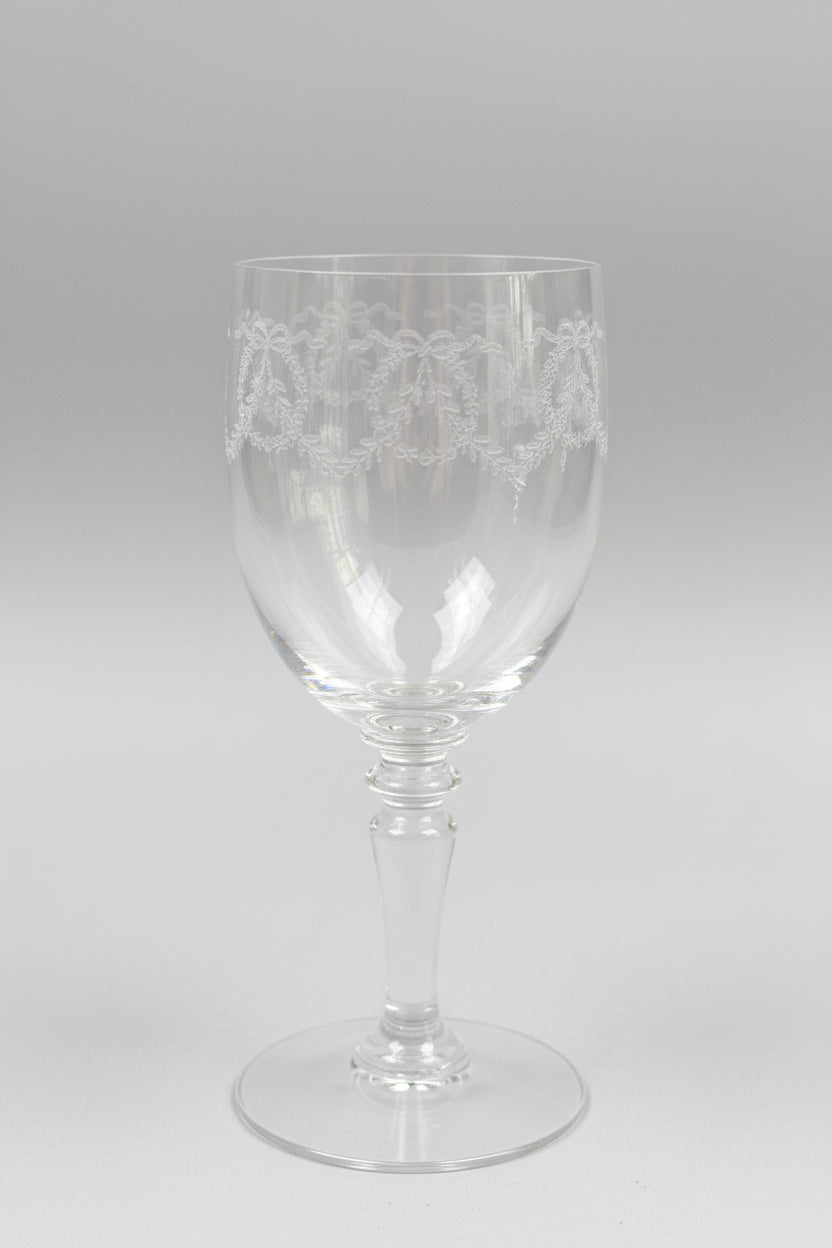 Suite de 6 verres à eau en cristal gravé - Lot 2
