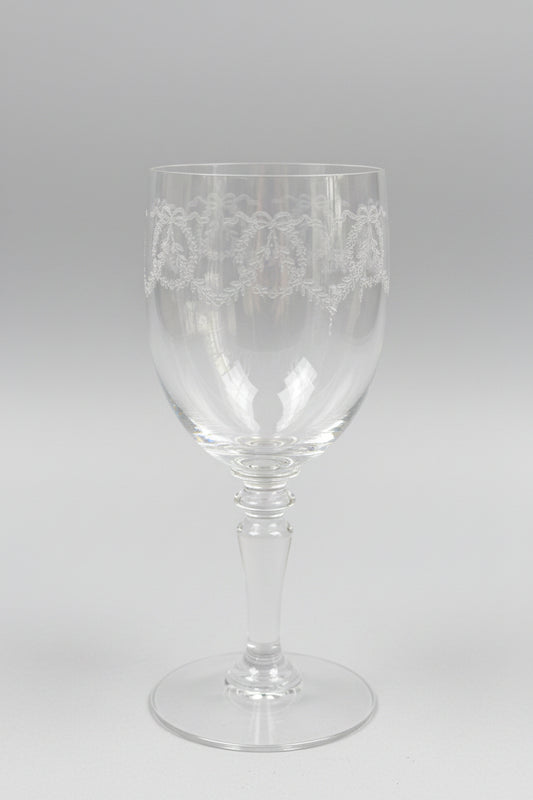 Suite de 6 verres à eau en cristal gravé - Lot 2