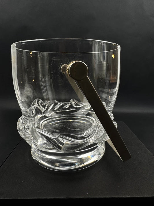 Seau à glaçons Daum France modèle Sorcy en cristal clair, hauteur 10,5 cm