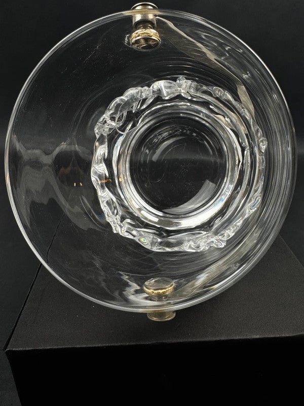 Seau à glaçons Daum France modèle Sorcy en cristal clair, hauteur 10,5 cm