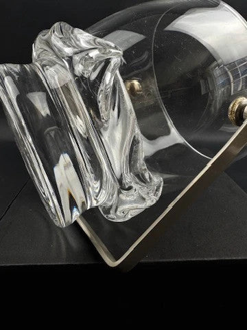 Seau à glaçons Daum France modèle Sorcy en cristal clair, hauteur 10,5 cm